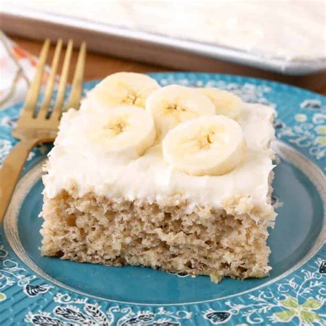 Banana Cake Bars With Cream Cheese Frosting Retro Recipe Box