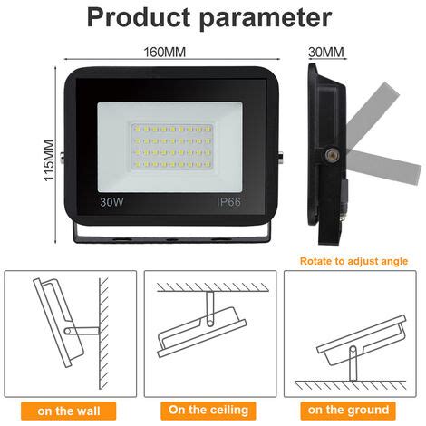 Deactive Tolletour Projecteur Led W Spot Ext Rieur Spot Ip Blanc