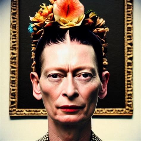 Stabilityai Stable Diffusion Tilda Swinton As A Frida Kahlo Painting