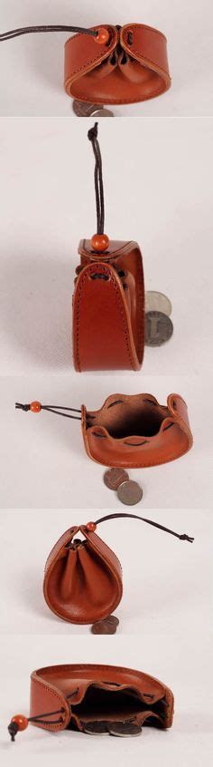 Leather Drawstring Pouch Coin Purse Leather Jewelry Leather Diy