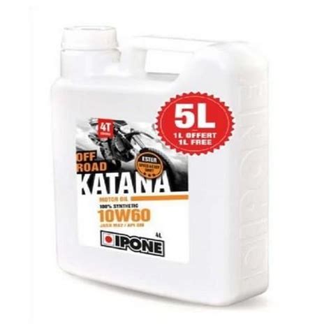 Huile IPONE KATANA Off Road 10w60 5 Litres Motocross Enduro 5L Moto