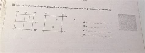 Odczytaj I Zapisz Wsp Rz Dne Geograficzne Punkt W Zaznaczonych Na