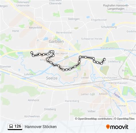 126 Route Fahrpläne Haltestellen Karten Hannover Stöcken