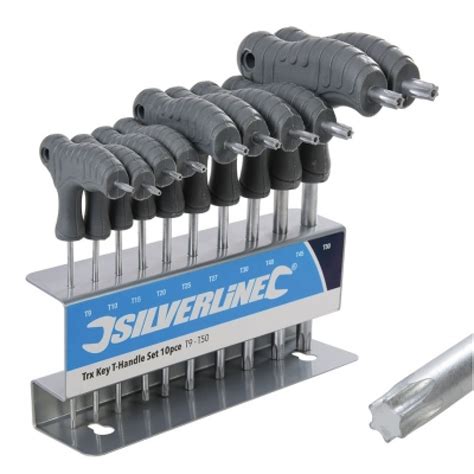 Silverline T Handle Torx Key Set On Rack T9 To T50 328015 Sealants