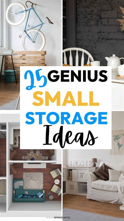 25 Genius Small Storage Ideas When You Have No Space - Sponge Hacks