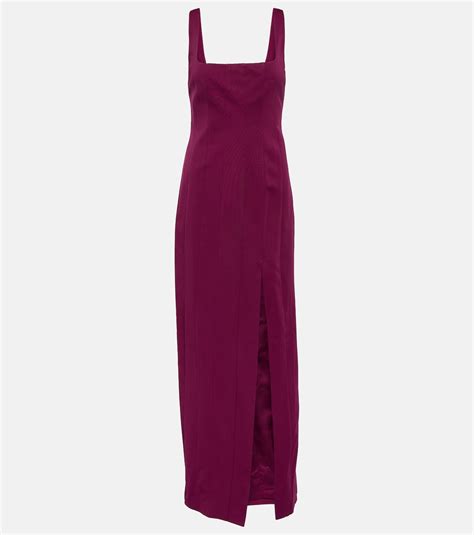 Portrait Cotton Blend Maxi Dress In Pink Staud Mytheresa