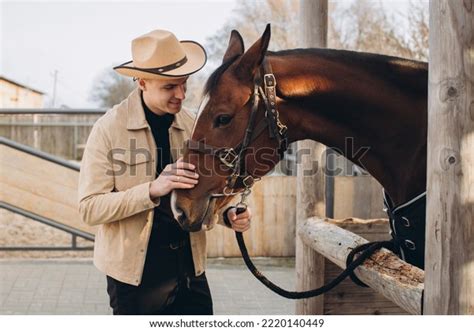 Handsome Young Cowboy On Ranch Horse Stock Photo 2220140449 | Shutterstock