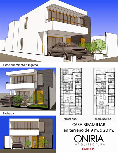 Cristian Campos Dise O De Vivienda Bifamiliar En Lote De X M