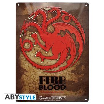 Plaque M Tal Game Of Thrones Targaryen Produits D Riv S Vid O Objet