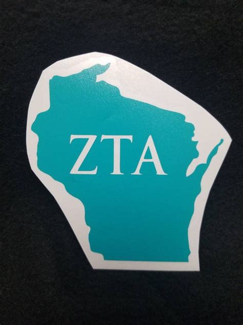 ZTA State Outline ZTA Window Decal ZTA State Decal Zeta | Etsy