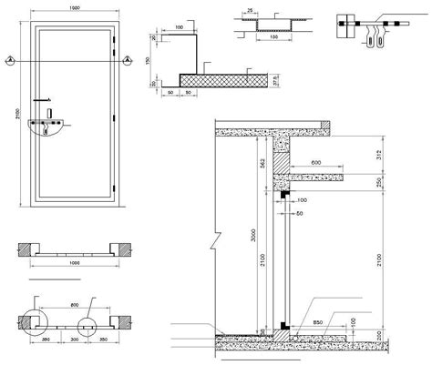 Stainless Steel Door Cad Blocks Drawing Details Dwg File Cadbull