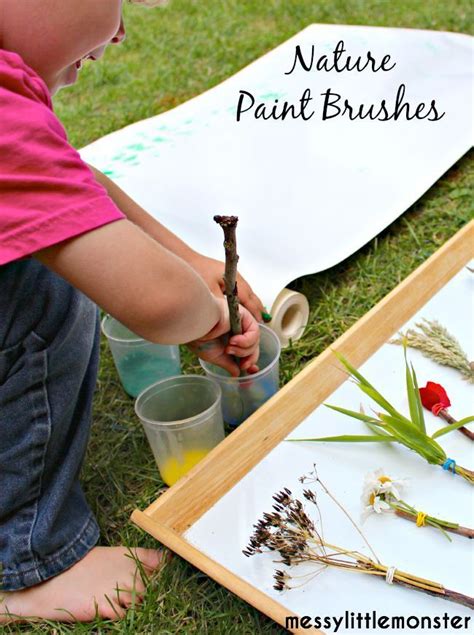 Make Your Own Nature Paintbrushes Painting With Flowers And Nature