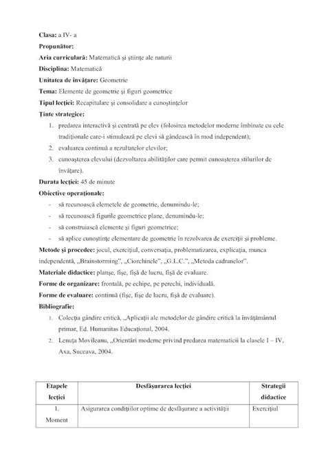 PDF Proiect Didactic Cl IV DOKUMEN TIPS