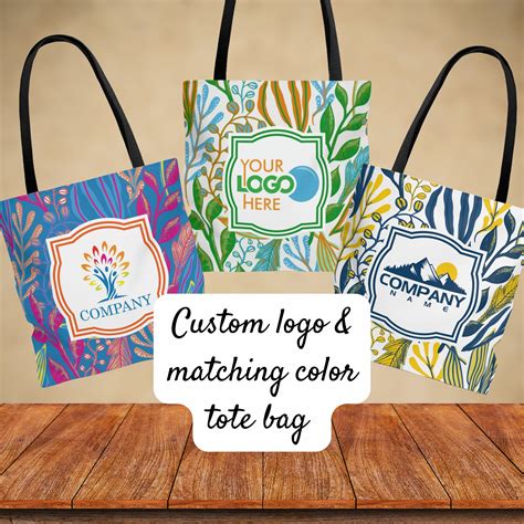 Customized Business Logo Tote Bags Logo & Colors Matched Company Swag ...