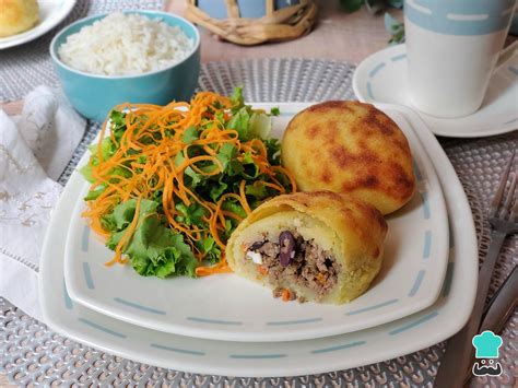 Papa Rellena Con Arroz Receta COLOMBIANA