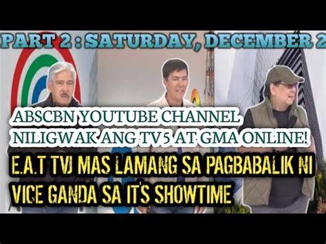 E A T TVJ MAS LAMANG SA PAGBABALIK NI VICE GANDA SA IT S SHOWTIME