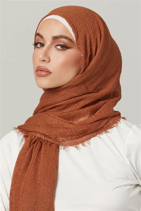 Our Ultra Breathable Cotton Crinkle Hijabs Are Made From Organic