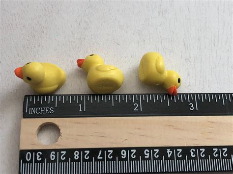 Miniature Ducks, Set of 3 Plastic Mini Ducks, Chicks, Yellow Ducks ...