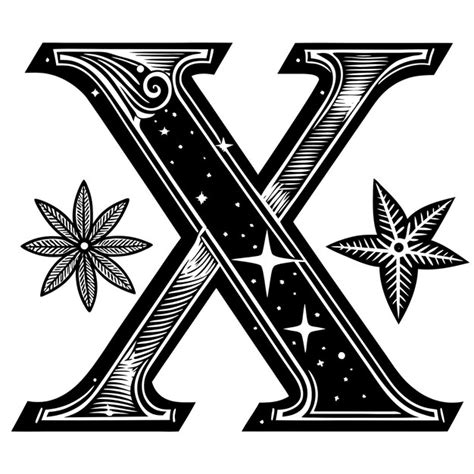 Ornamental Letter X With Decorative Background In Elegant Design Premium Ai Generated Image