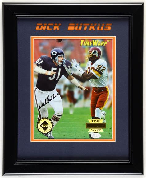 Dick Butkus Signed Bears Custom Framed Photo Jsa Pristine Auction