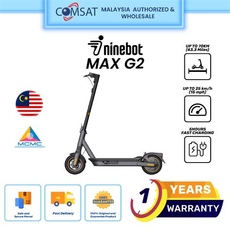 Segway Ninebot Electric Kick Scooter Max G2 Shopee Malaysia