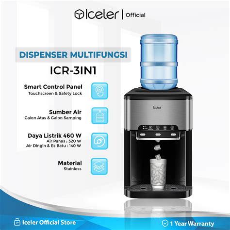 Jual Iceler Dispenser Mesin Es Multifungsi 3 In 1 Air Panas Air Dingin