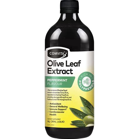 Comvita Olive Leaf Extract Peppermint 1l Dr Earth