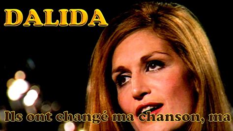 DALIDA Ils ont changé ma chanson Ma 1970 YouTube