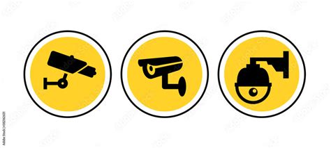 Cctv Camera Icon Vector Security Video Sign Cctv Symbol Silhouette