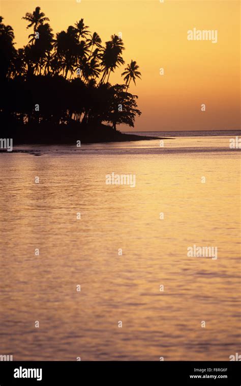 Fiji Islands Taveuni Island Waiyevo Sunset Stock Photo Alamy