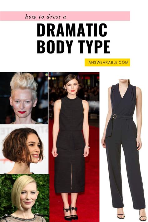 How To Dress A Dramatic Kibbe Body Type Body Types Dramatic Hair Dramatic Style