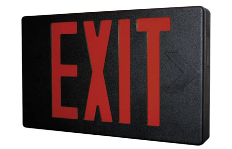 Black Led Exit Sign With Battery Backup