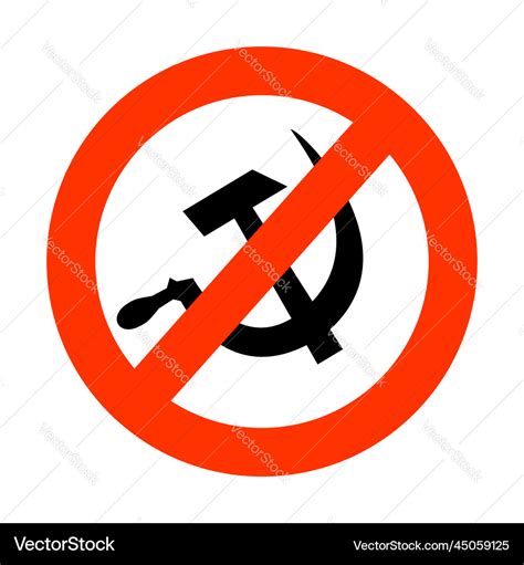 Decommunization sign collapse of the soviet union Vector Image