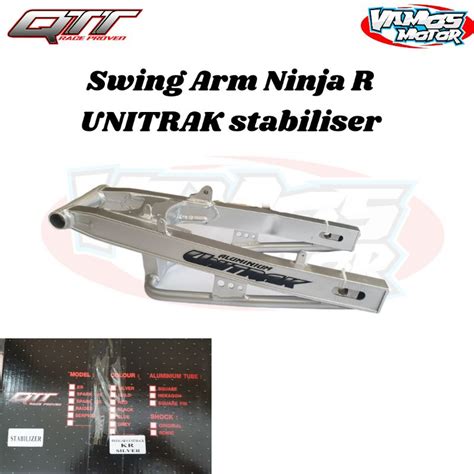 Jual Swing ARM ALmunium Unitrak Stabiliser Silver Ninja R SS QTT