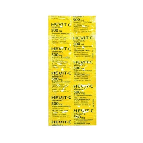 HEVIT-C VITAMIN C 500 MG 10 TABLET - Kegunaan, Efek Samping, Dosis dan ...