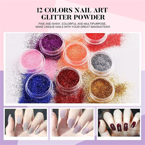 Morovan Glitter Acrylic Nail Kit Professional Set For Nail Art