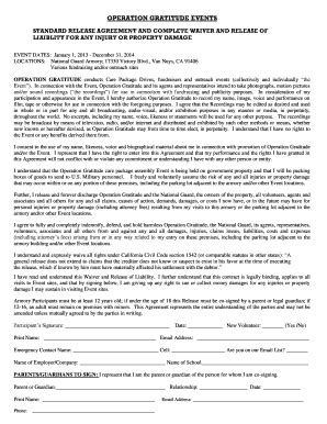 Printable Standard Release Form Templates Fillable Samples In Pdf