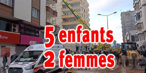 Séisme en Türkiye 5 enfants et 2 femmes sauvés des décombres