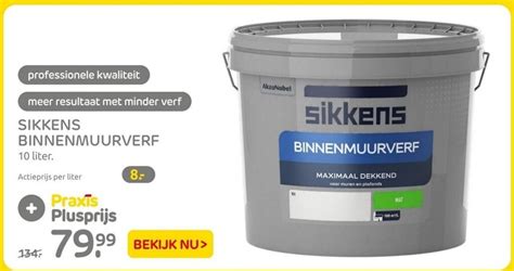 Sikkens Binnenmuurverf Liter Aanbieding Bij Praxis