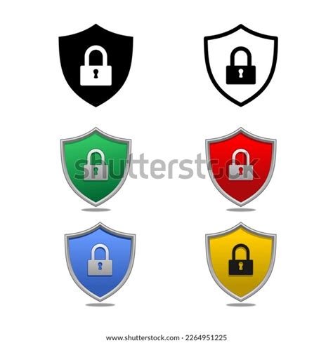 Shield Security Lock Symbol Protection Safety Stock Vector Royalty Free 2264951225 Shutterstock