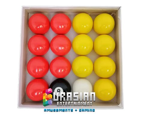 Red And Yellow Pool Ball Set Eurasian Amusements