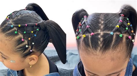 Trenza Con Ligas En Malla Braids For Girls Youtube