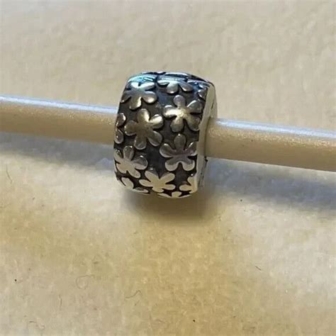 Pandora Sterling Silver Flower Bouquet Daisy Clip Cha Gem