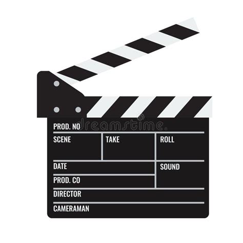 Opened And Closed Realistic Cinema Or Film Clapper Illustrated Vector