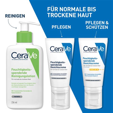 CeraVe Feuchtigkeitsspendende Gesichtscreme mit LSF 30 für normale