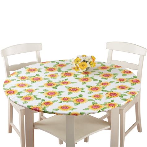 Collections Etc Patterned Fitted Table Cover With Soft Flannel Backing