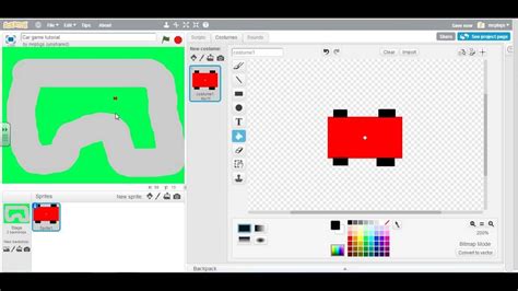 Scratch 20 Car Racing Game 1 Making Sprites Youtube