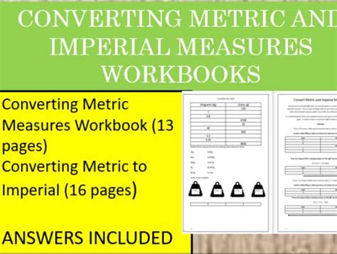 Converting Metric and Imperial Measures Workbook | Lesson Plans