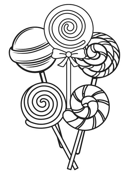 Candy Coloring Pages For Kids 10 Printable Candy Coloring Sheets