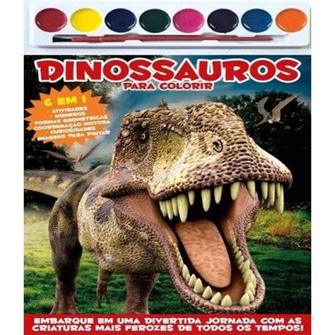 Livro Megapad Colorir Atividades Adesivos Dinossauros Livr O